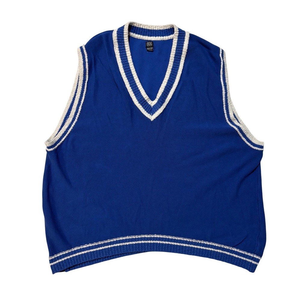 BDG Urban Outfitters Blue Oversized‎ Collegiate Sweater Vest| XS/S